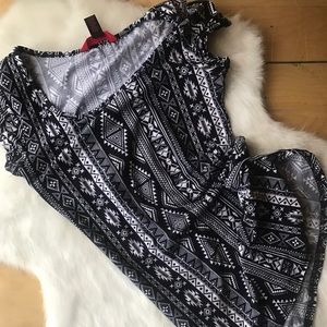 Tribal pattern mini dress